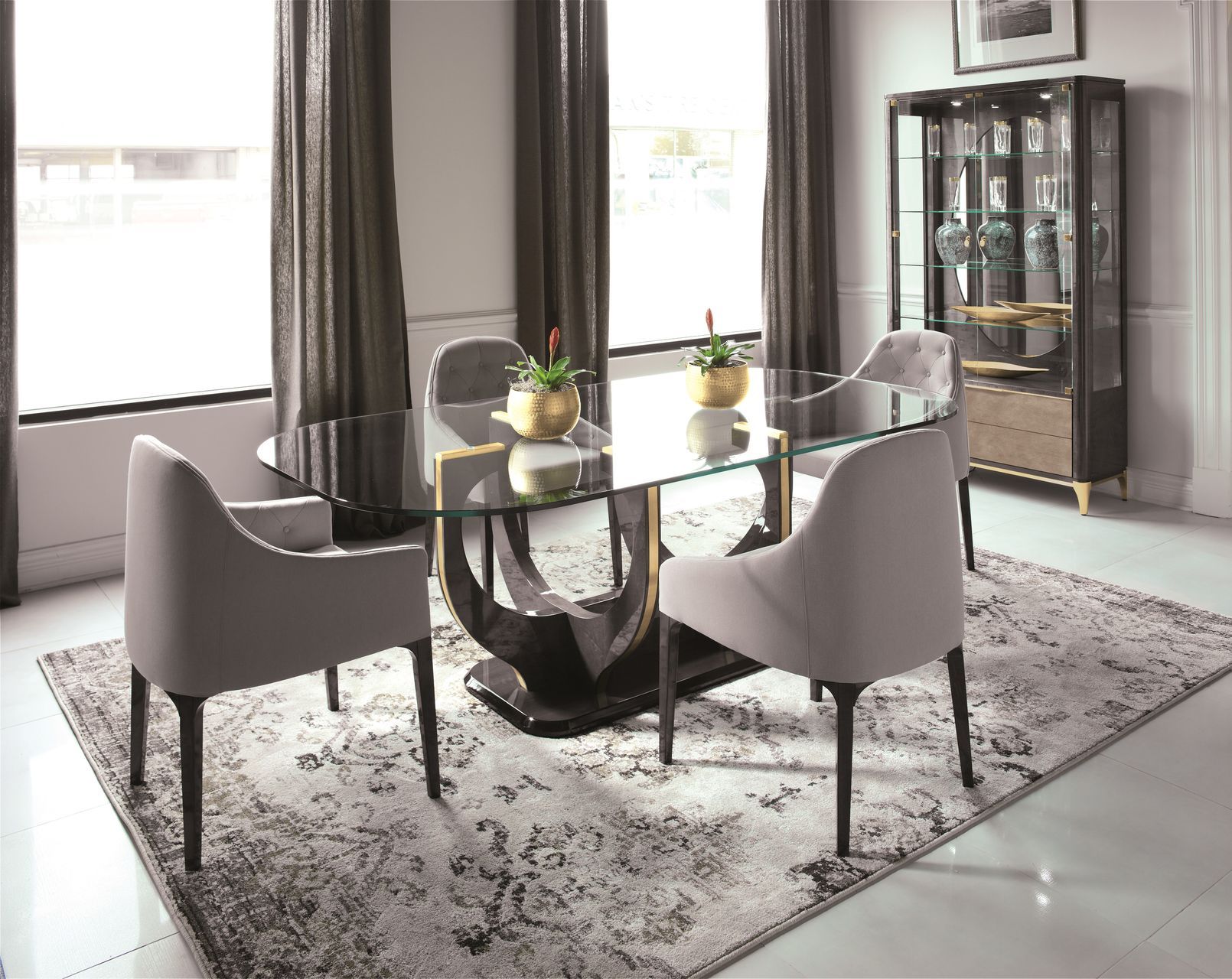 Фиксированный стол из дерева и стекла со скульптурным основанием Hurtado Evolution ARCH-00106396 - Вид №1