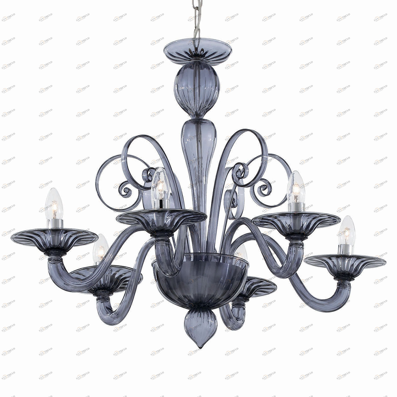 Люстра дизайнерская Terry серая, хром Armani SP6 IDEAL LUX ДИЗАЙНЕРСКИЕ, СВЕЧИ 057246 Серый 