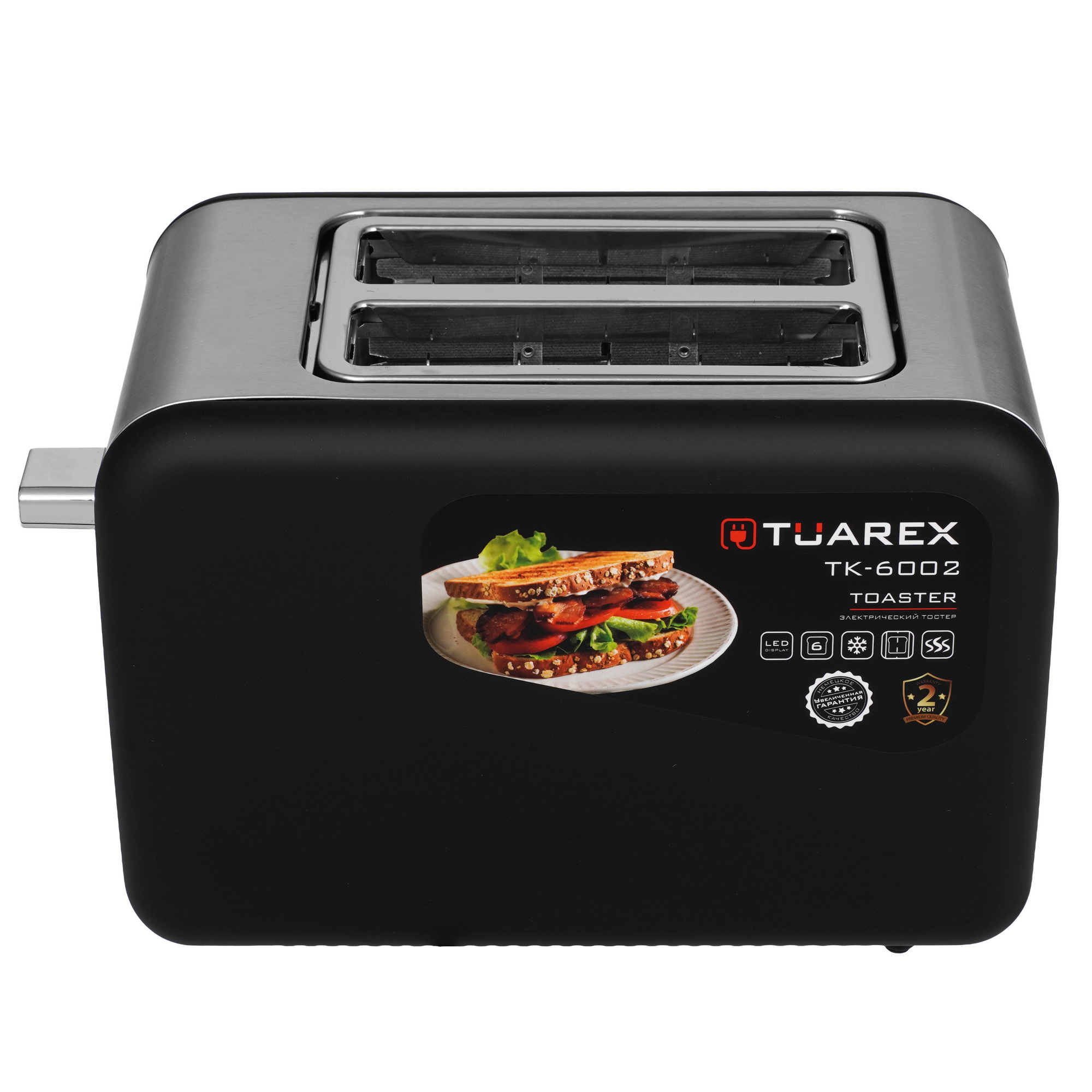 9023358 Тостер Tuarex TK-6002 черный STDN-0072472 - Вид №2