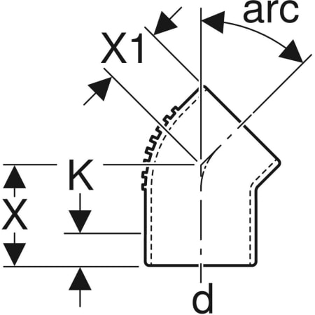 GEBERIT 308.670.14.1 Отвод Geberit Silent-db20  - Вид №2