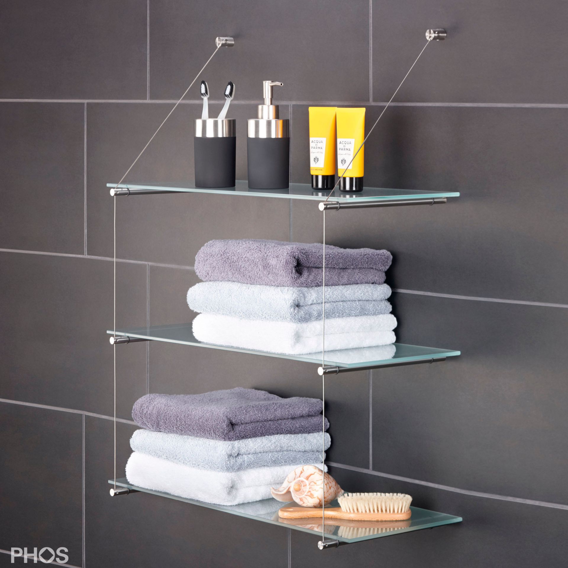 RST260-3 Стеклянная полка с 3 стеклянными полками PHOS 