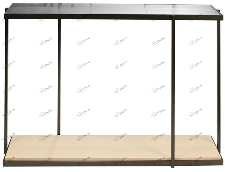 Duvivier Canapés Прямоугольная консоль с деревянными и стеклянными столешницами Rio Riocl11v1t