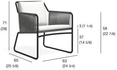 RODA Садовое кресло-санки с подлокотниками Harp sun-id-1373326 - Вид №8