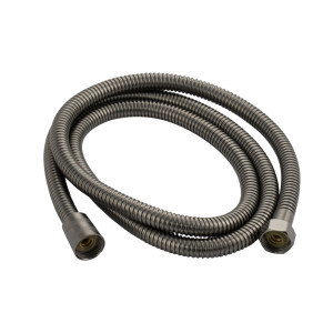 GFmark - Шланг душевой 1/2" 1,5 м. ГРАФИТ, металлический, рифлённый, код: 3777