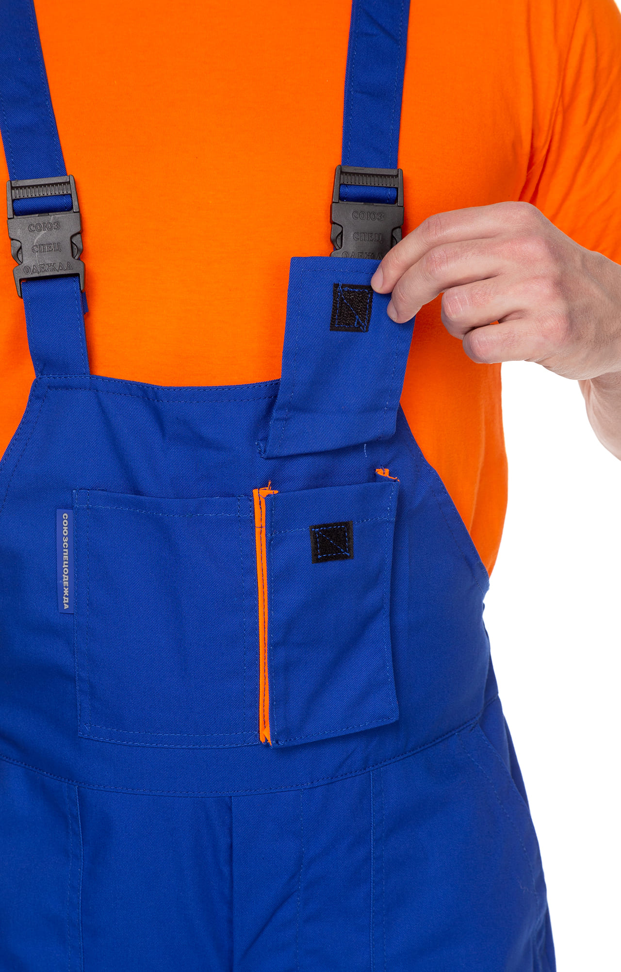 65616 Полукомбинезон "Эксперт-2" василек  Летняя спецодежда  размер 48-50/170-176  - Вид №5