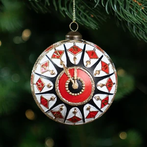 Елочный шар KREAFORTA с блестками, синий, 7.8 см 89420663