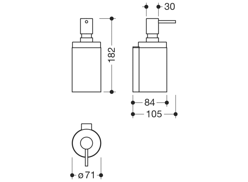 162.06.11040 Дозатор мыла с держателем HEWI Spenderprodukte  - Вид №4