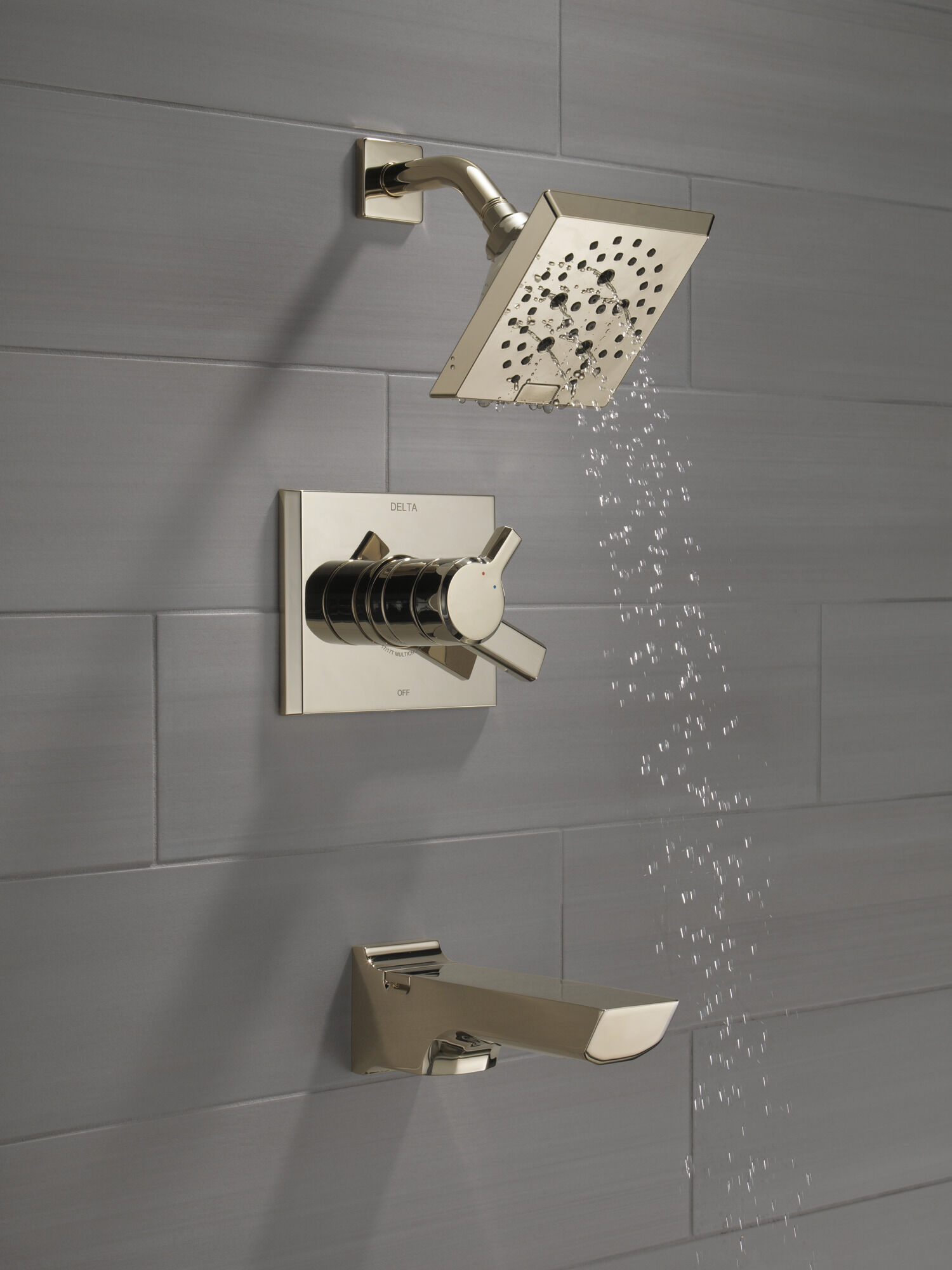 T17499-PN Monitor® 17 Series H2Okinetic® для ванны и душа Delta Faucet Pivotal Полированный никель  - Вид №7