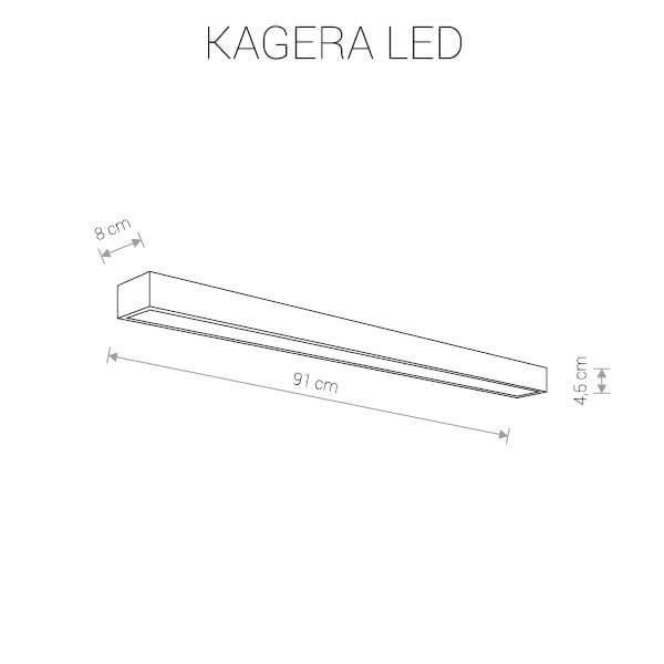 Настенный светодиодный светильник 91 см Nowodvorski Kagera Led 9502 NOWODVORSKI KAGERA LED 00-3890799 Хром  - Вид №2