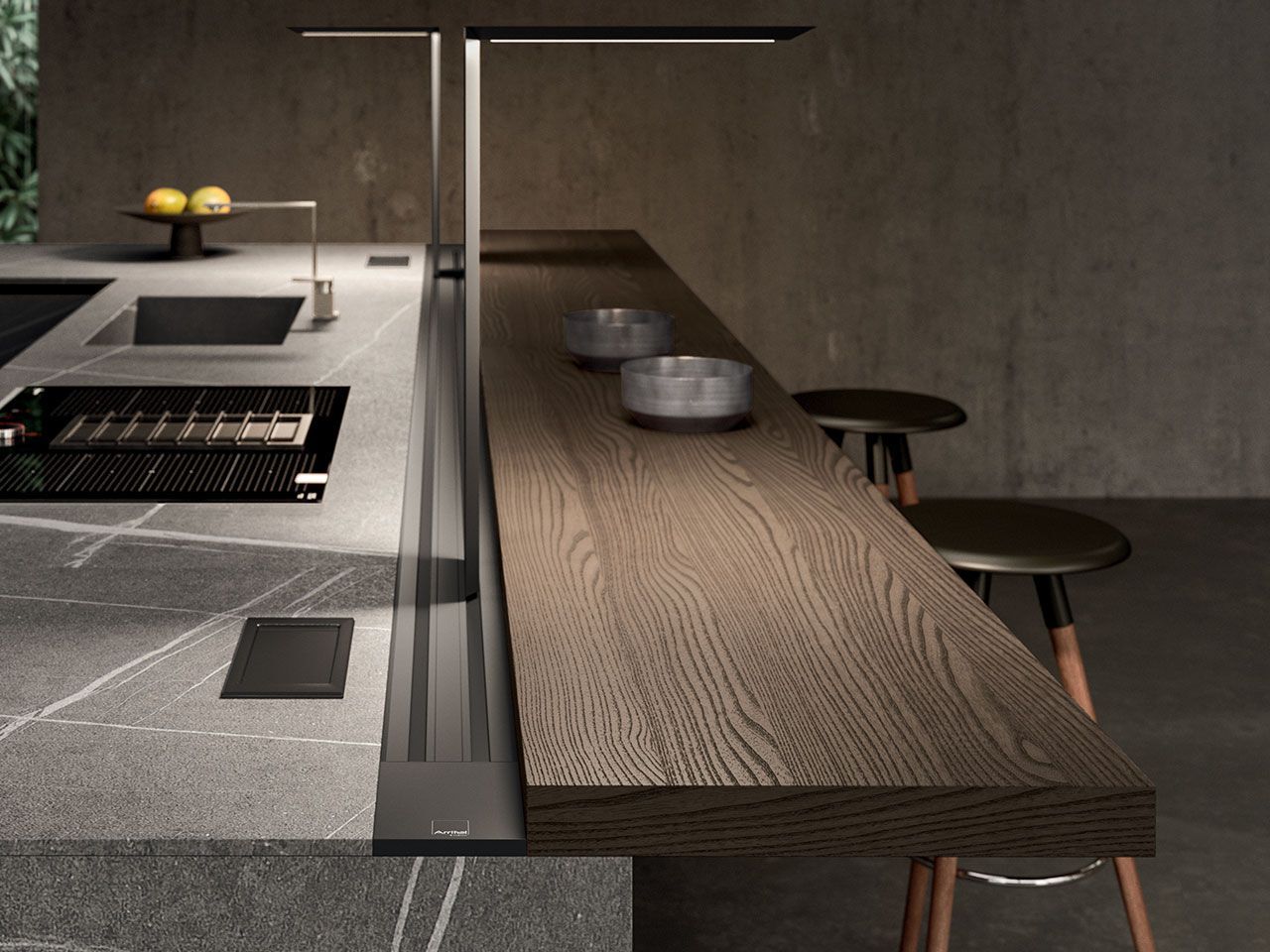 Встроенная кухня с островом Arrital Ak_04 ARCH-00032596 - Вид №2