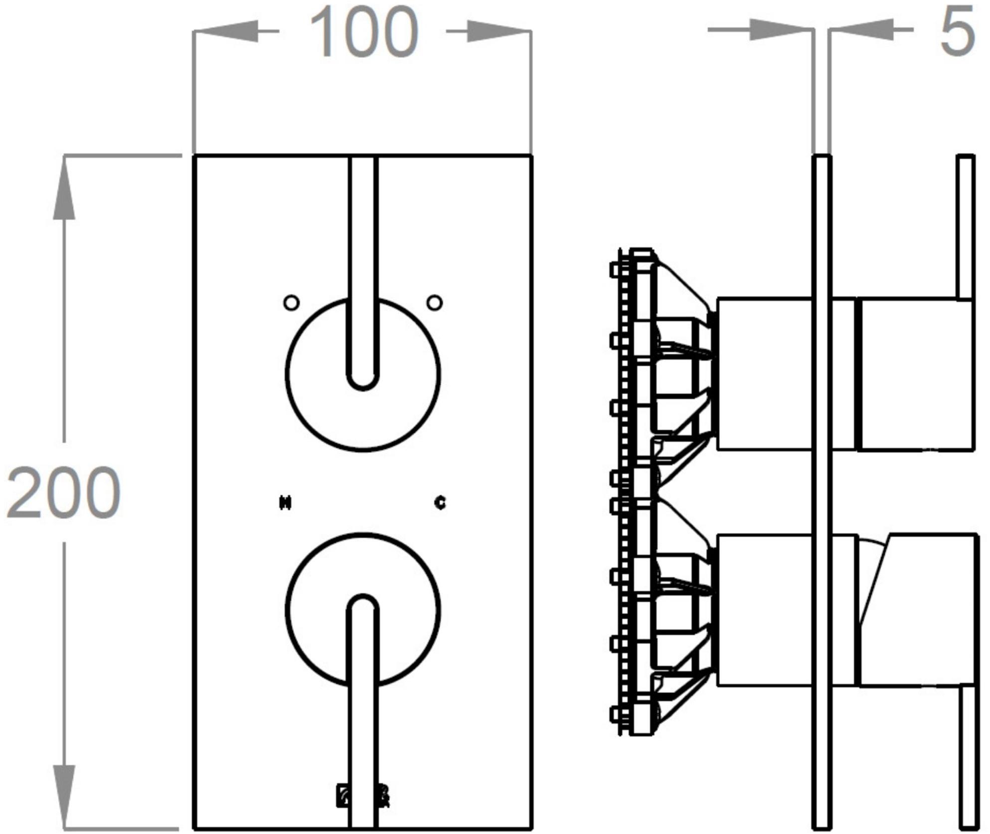 Fir Italia Смеситель для душа из нержавеющей стали с переключателем и тарелкой Lifesteel 59 5950178 - Вид №1