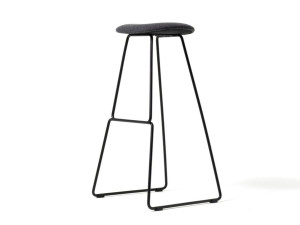 Стальной табурет с мягким сиденьем