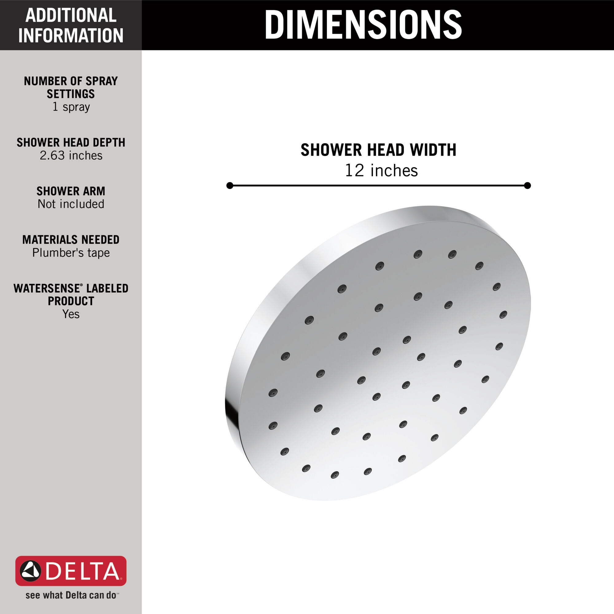 52160-RB25 H2Okinetic® одинарная душевая лейка с UltraSoak ™ Delta Faucet Universal Showering Венецианская бронза  - Вид №2