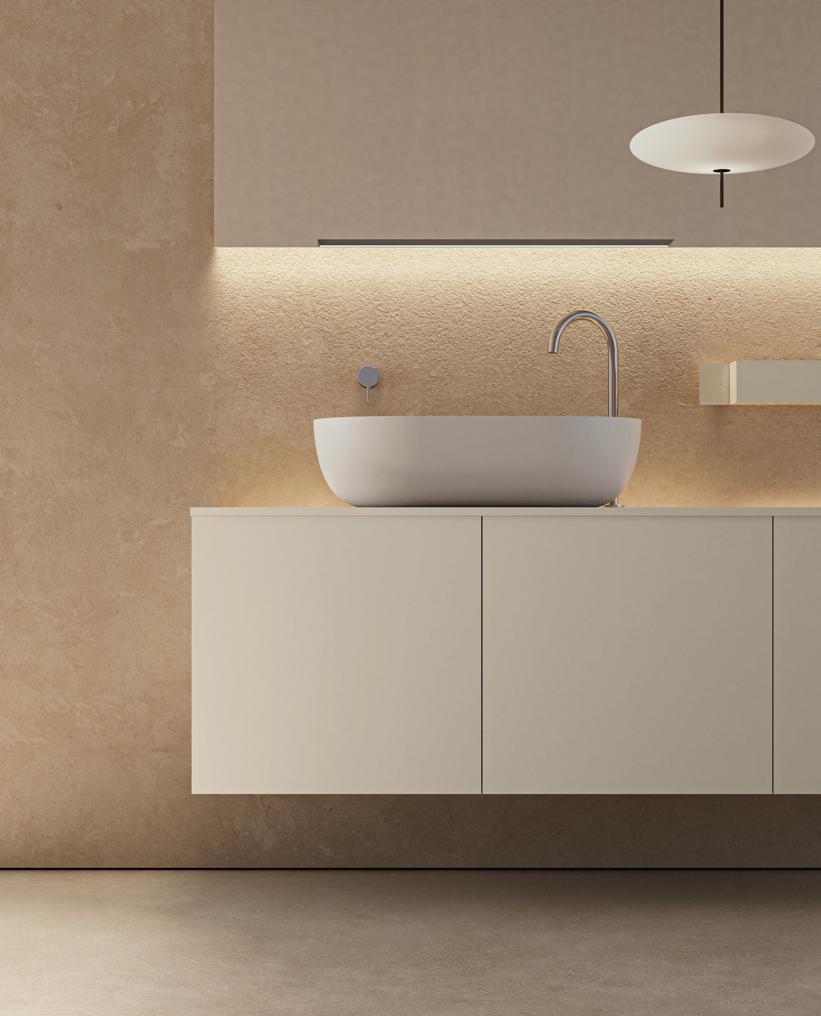 Деревянный подвесной умывальник с дверцами Moab блок ARCH-00146627 - Вид №1