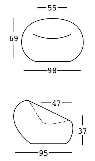 Светящееся садовое кресло из полиэтилена PLUST Boom ARCH-00135277 - Вид №3