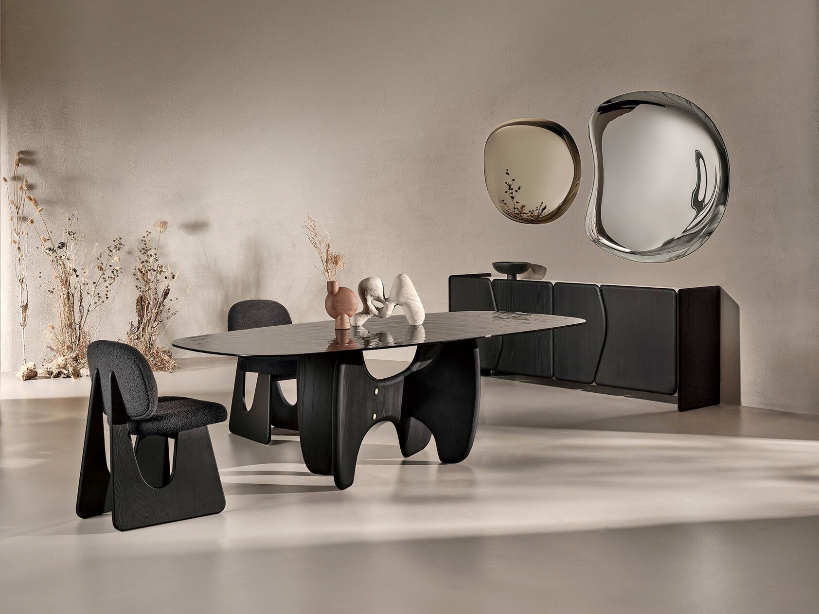 Обеденный стол из дерева и стекла Naturedesign Главная ARCH-00070205 - Вид №5