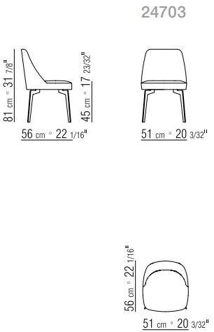 Flexform Стул из мягкой ткани Leda sun-id-1491242 - Вид №3
