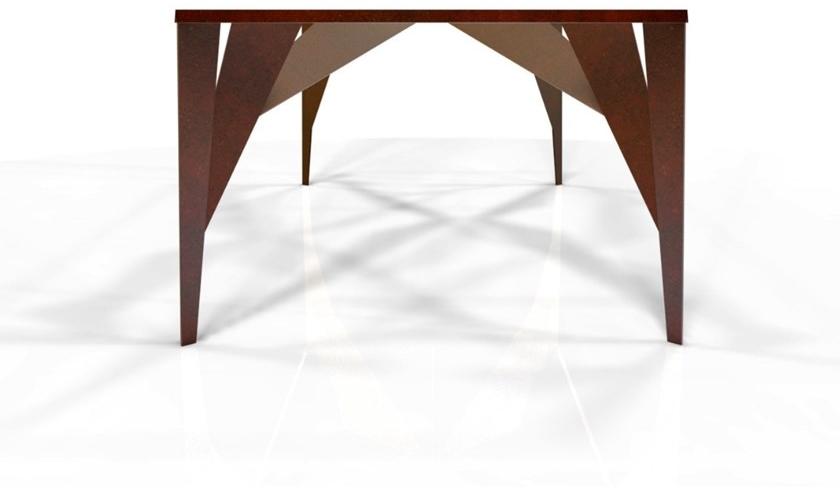 TrackDesign Прямоугольный стол из стали Corten ™ и закаленного стекла  Tt0667002  - Вид №2