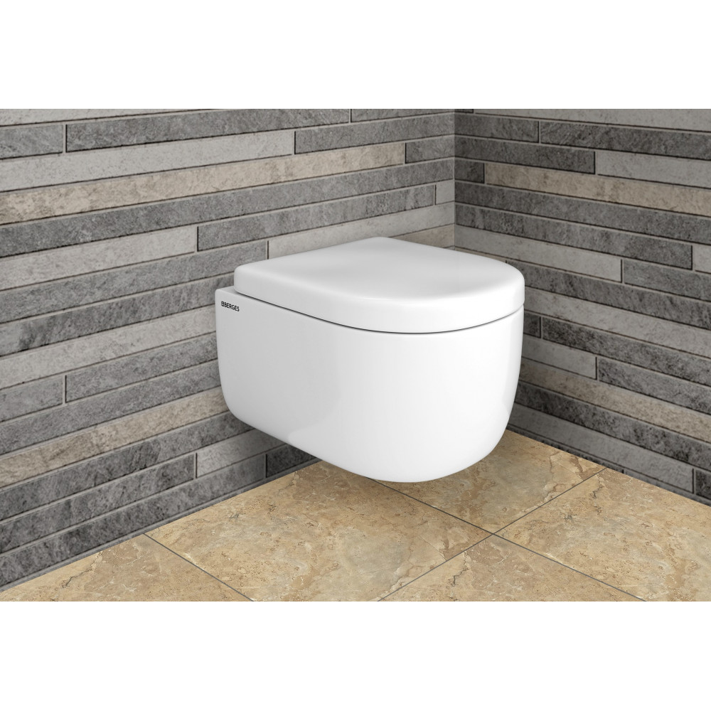 043231 Подвесной унитаз настенный Хромированный BERGES  Турция  - Вид №3