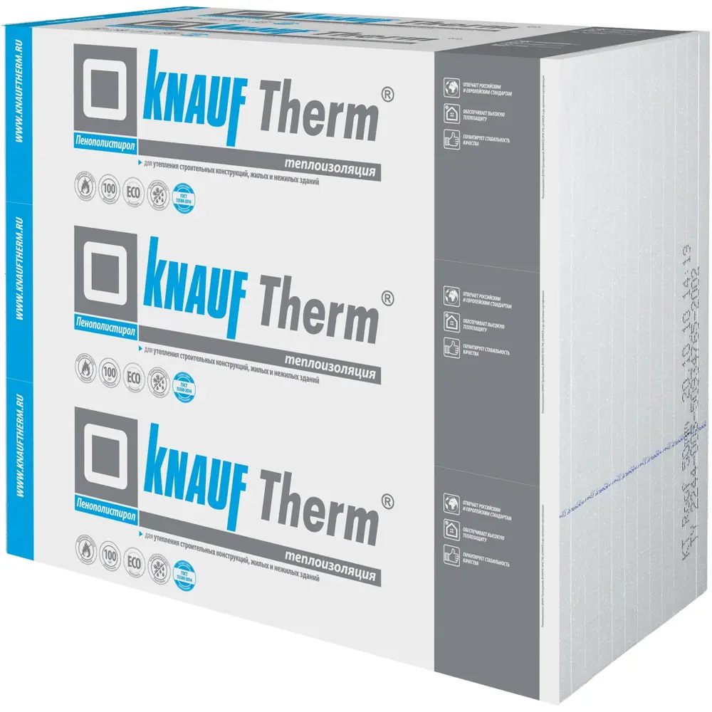 Пенополистирол Knauf Therm Фасад Про 50x1000x1000 мм 18692691 STLM-2044778  - Вид №2