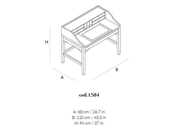 Письменный стол из массива дерева с ящиками Lando MERINI ARCH-00069355 - Вид №4