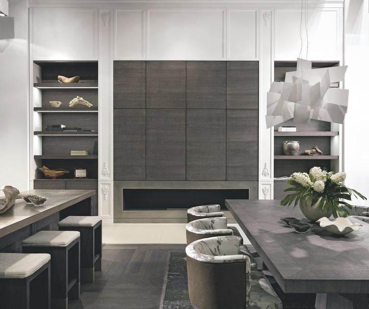 L'Origine Деревянная оборудованная стена с тумбой под телевизор Aeterna sun-id-1372996 - Вид №1