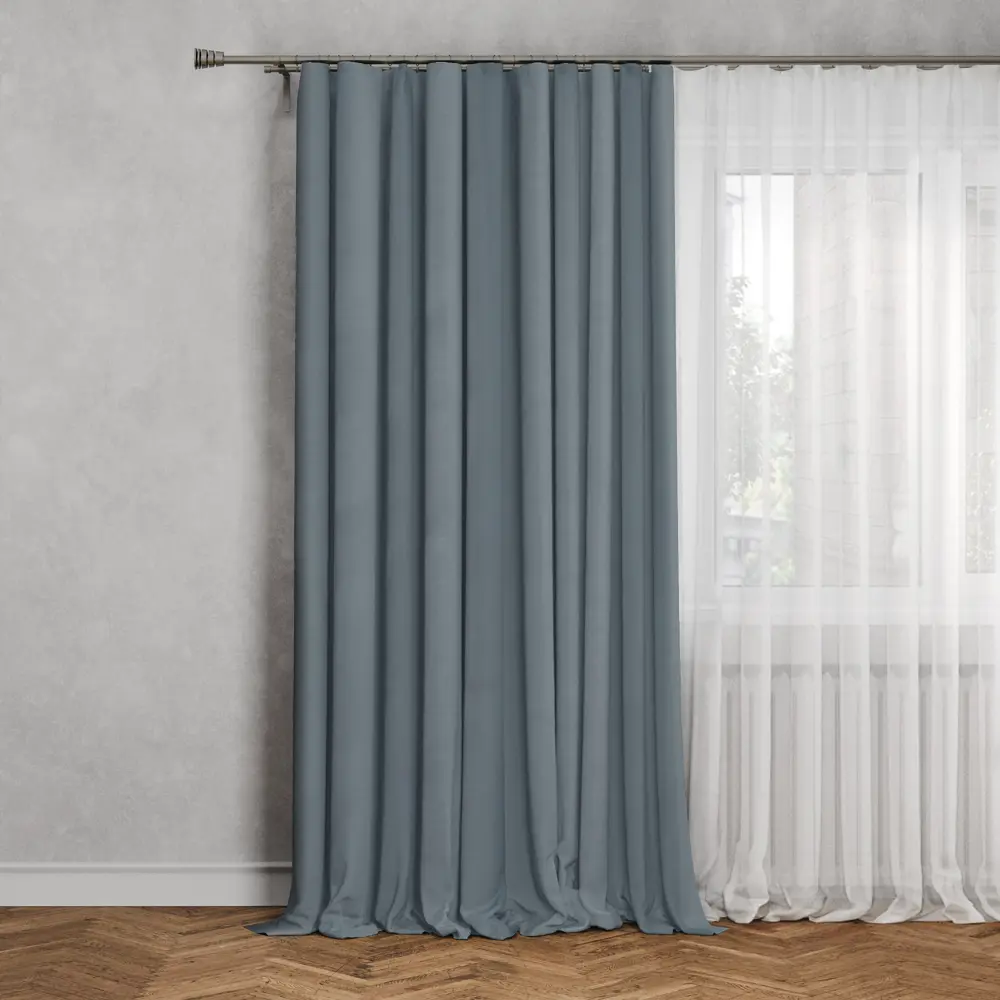 Santreyd Штора Luce Ink 4 блэкаут серо-синяя 210x280 см 86303968 STLM-1022325