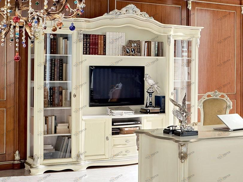 Modenese Gastone Открытый отдельно стоящий книжный шкаф с подставкой под телевизор Bella vita sun-id-1494444