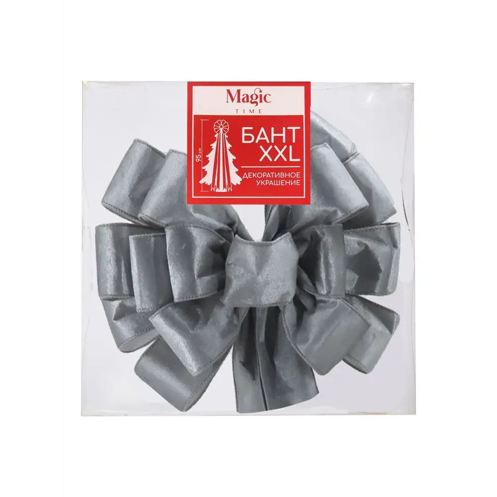 89381692 Украшение елочное «Бант», 95x28 см, цвет серебристый STLM-1338253 Santreyd  - Вид №1