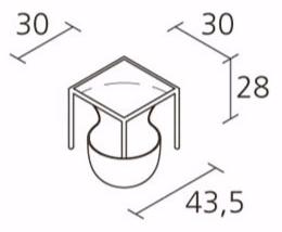 Alias Квадратный журнальный столик с вещевым ящиком Flow bowl sun-id-1452928 - Вид №4