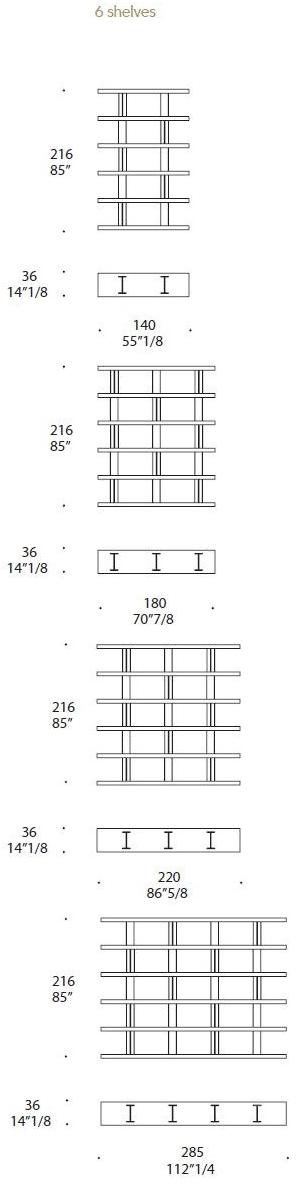 Reflex Модульный открытый книжный шкаф из дерева и стекла Tango sun-id-1360419 - Вид №6