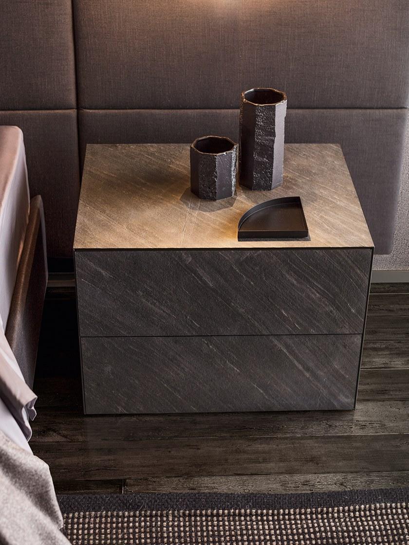 PIANCA Прямоугольная прикроватная тумбочка из лакированной древесины Norma sun-id-1410534 - Вид №5