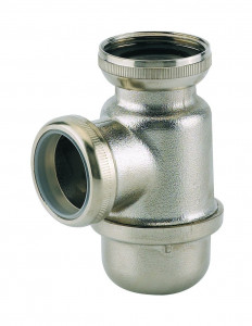 150300 008 00  Малый сифон для умывальника, вход 1 1/4 '' и выход диаметром 32 мм, матовый никель Valentin Матовый Никель