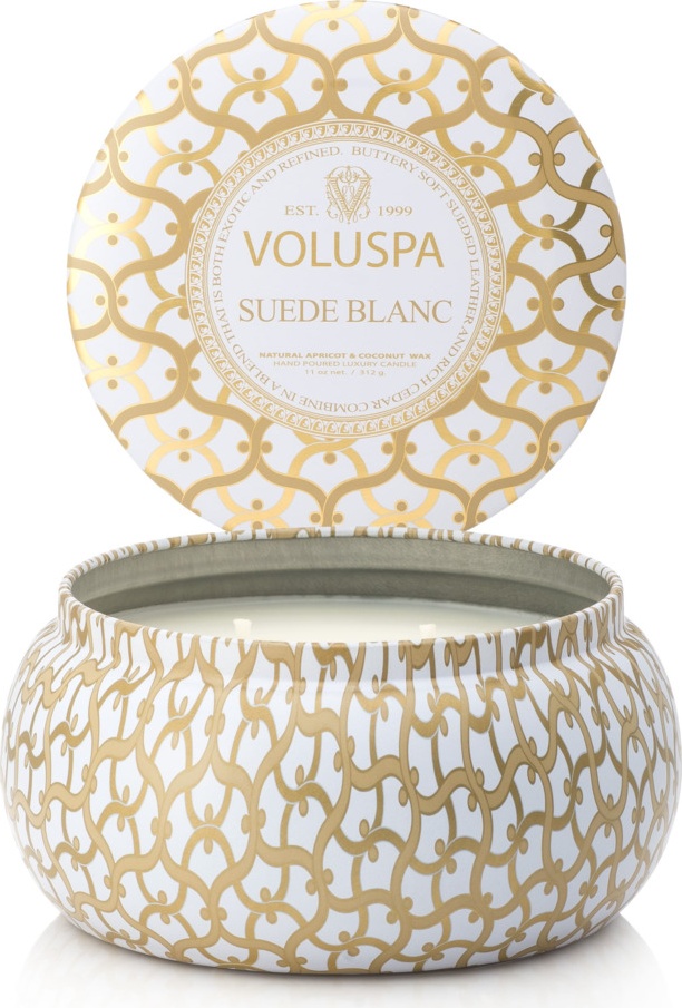 10664254 VOLUSPA Ароматическая свеча Voluspa "Белая замша", с 2 фитилями, 312гр 