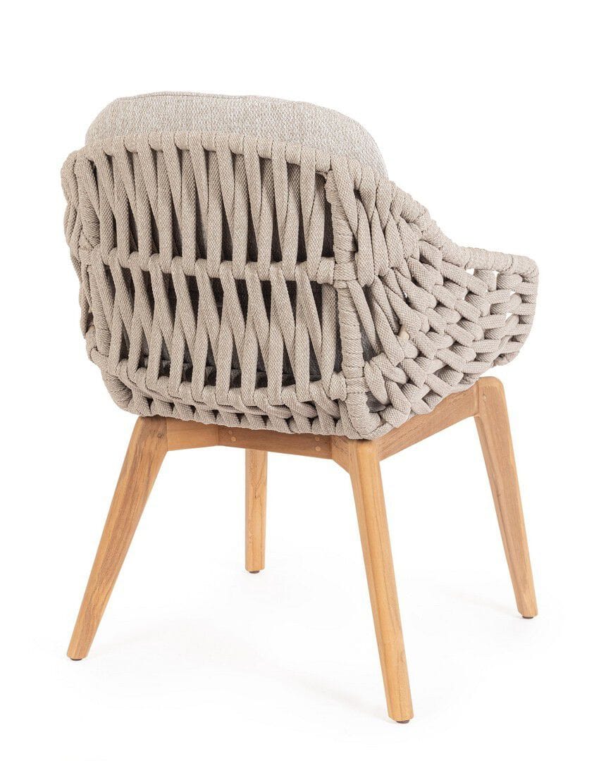 Веревочный садовый стул со встроенной подушкой BIZZOTTO Tamires ARCH-00070128 - Вид №9