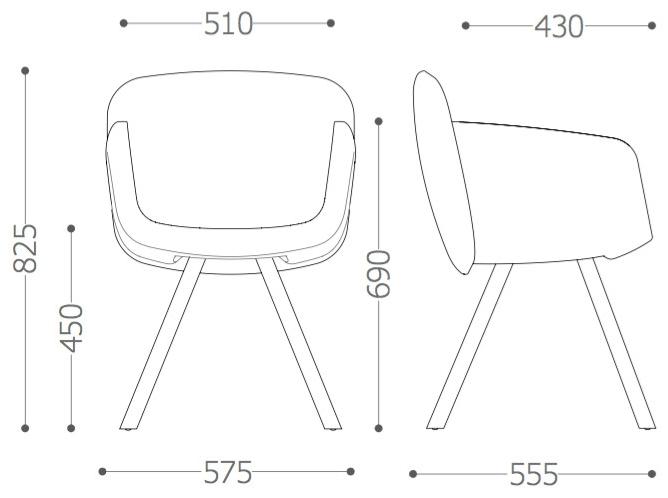 VAGHI Мягкое кресло с подлокотниками Viva guest Vi2o - Вид №5