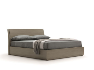 Деревянная двуспальная кровать для хранения