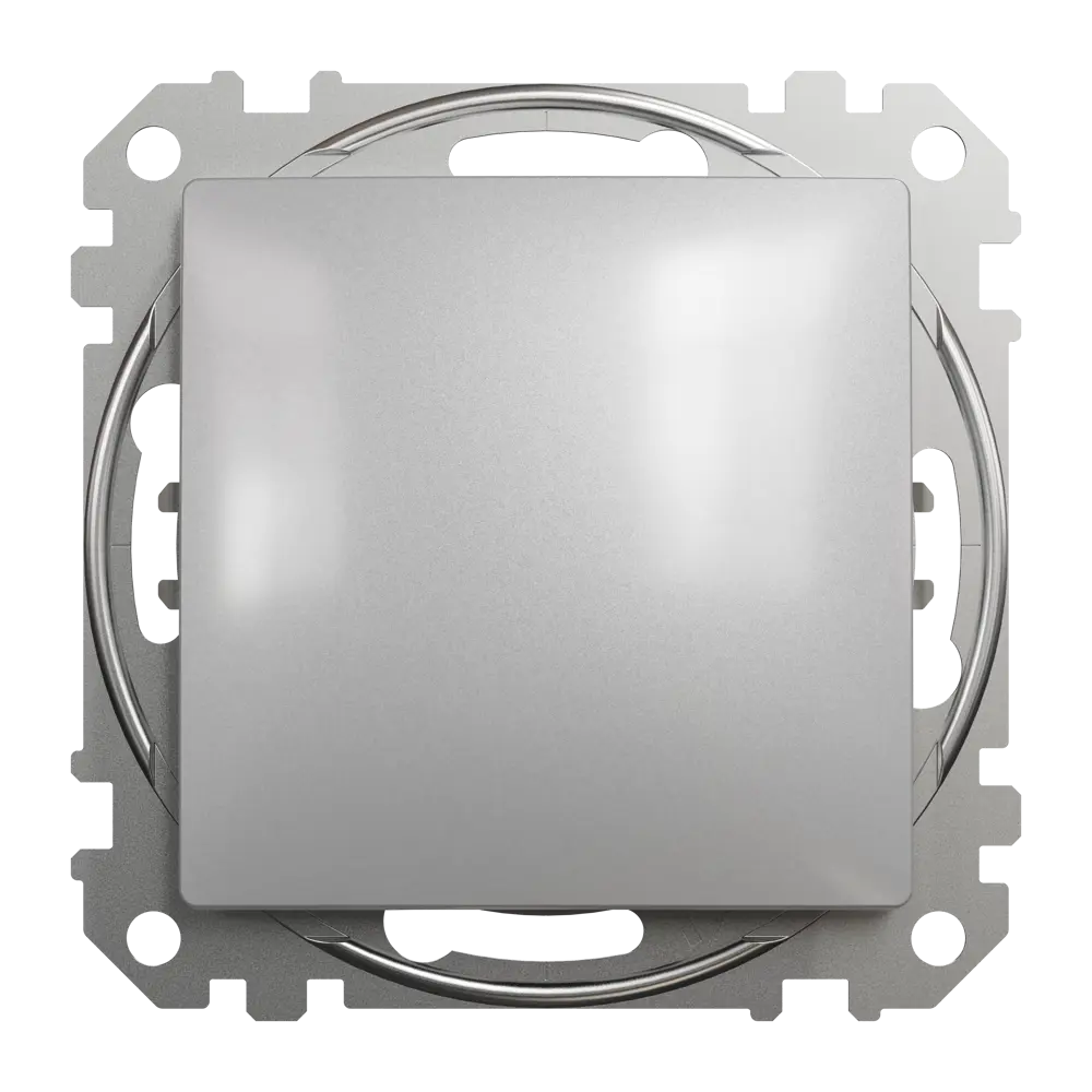Выключатель встраиваемый Systeme Electric Sedna Design 1 клавиша, цвет алюминий 84830113 STLM-2073850 Sedna Design Elements