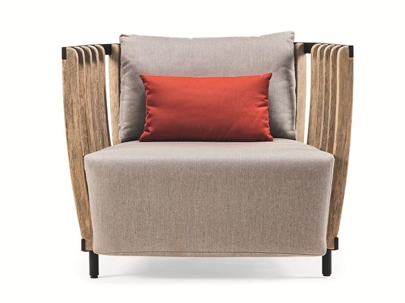 Садовое кресло из тикового дерева с подлокотниками Ethimo ARCH-00134763 - Вид №7