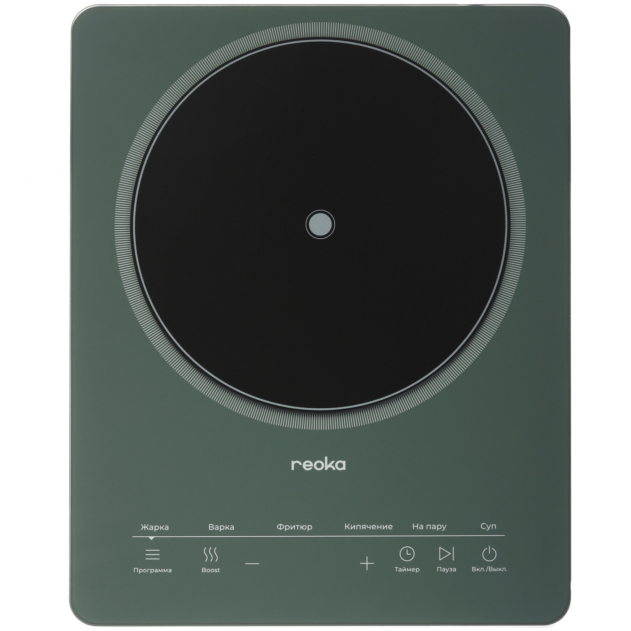 9142709 Плита компактная электрическая Reoka RKEP-I2011 зеленый STDN-0039881