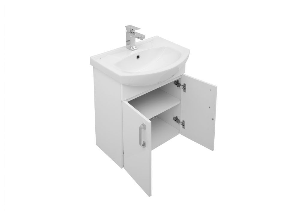 Мебель для ванной Aquanet Ирис 60 белый (2 дверцы) 00198813 - Вид №3