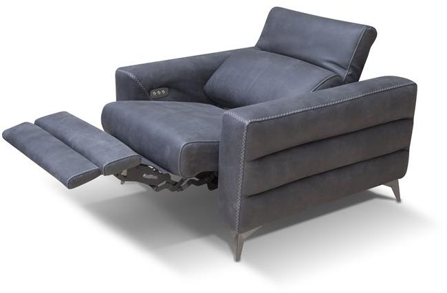 Rossini Sofas Мягкое кожаное кресло с откидной спинкой Ermes sun-id-1380743 - Вид №1