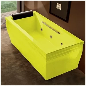 Ванна с гидромассажем жёлтая с золотом Gruppo Treesse Blanque 1880 V1687-SX-ZZ