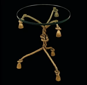 Tisserant Круглый стеклянный журнальный столик Cordage