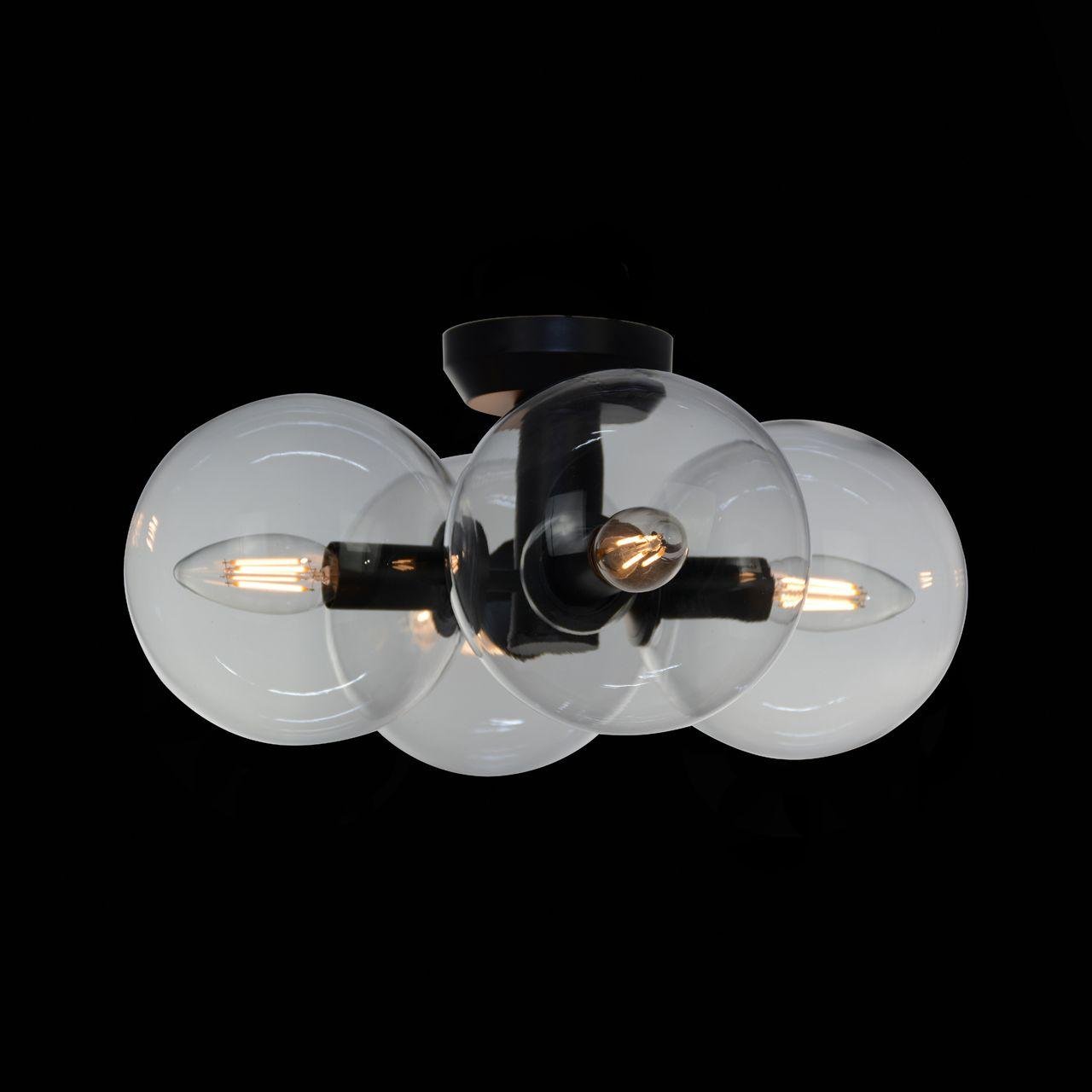 Потолочная люстра ST Luce Rosello SL424.402.04 ST LUCE ДИЗАЙНЕРСКИЕ, ROSELLO 279209 Черный  - Вид №1
