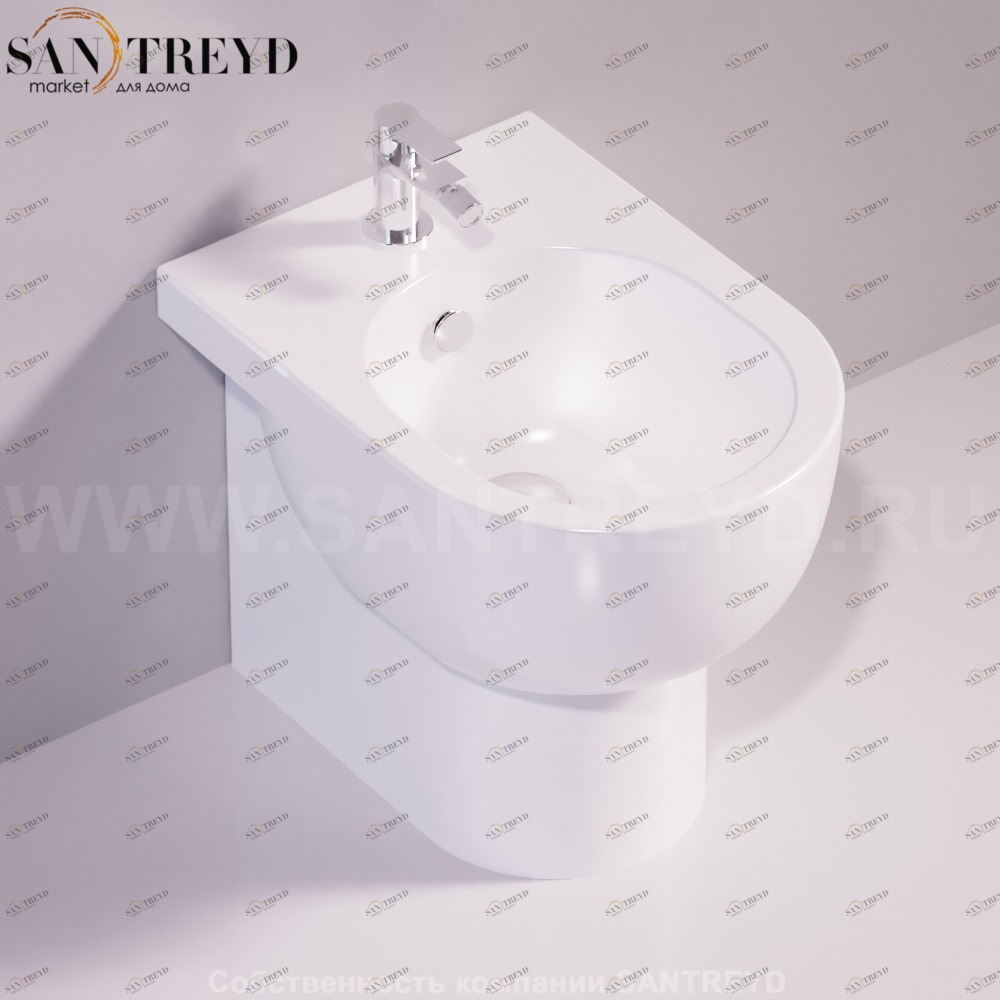 EL04BIANCO Биде напольное E-Line Simas