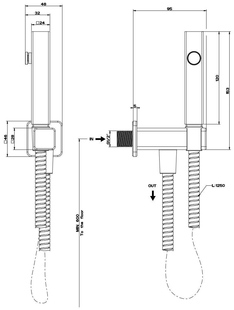 Металлический гидроскоп Gessi прямоугольник ARCH-00138659 - Вид №9
