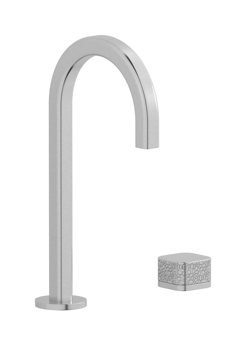 Смеситель для раковины на 2 отверстия WE ARE IB eo394ss_4 Brushed Nickel Elio