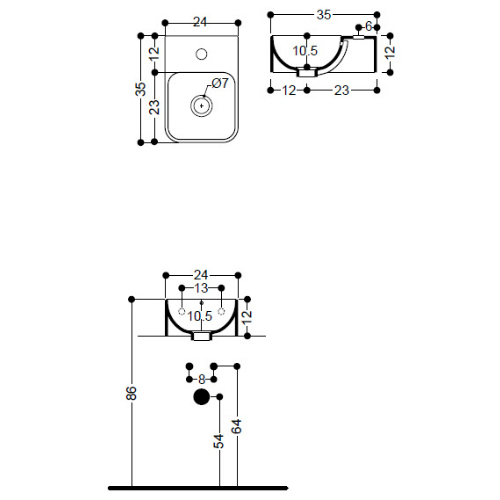 41638 Накладная раковина на столешницу  овальная Santreyd  - Вид №1