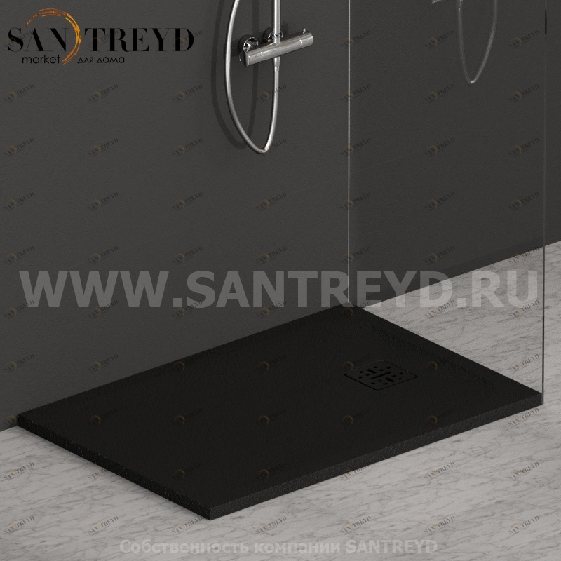DP10070504 Душевой поддон 100x70 см цвет Черный бархат Globo DOCCIAPIETRA Италия Ceramica Globo